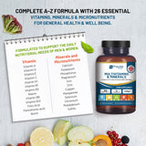 Prowise A-Z Multivitamins & Minerals – 365 Vegan Tablets with 26 Active Vitamins & Minerals, 12-Month Supply