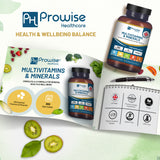 Prowise A-Z Multivitamins & Minerals – 365 Vegan Tablets with 26 Active Vitamins & Minerals, 12-Month Supply