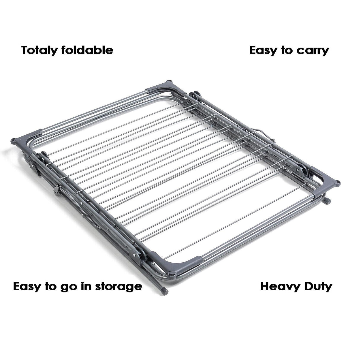 3-Tier Folding Clothes Drying Airer – Lightweight Portable Indoor Laundry Rack with Sturdy Frame