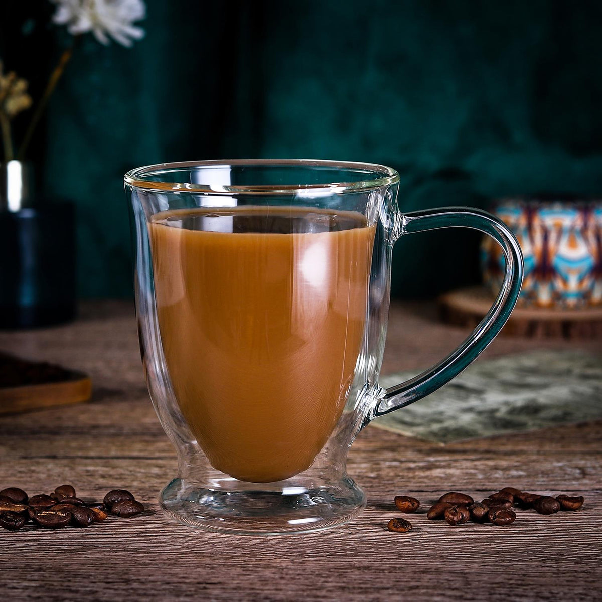 Vinsani Double Wall Glasses Set of 2, Verre Design – Borosilicate Glass Cups for Coffee, Tea and Cocktails