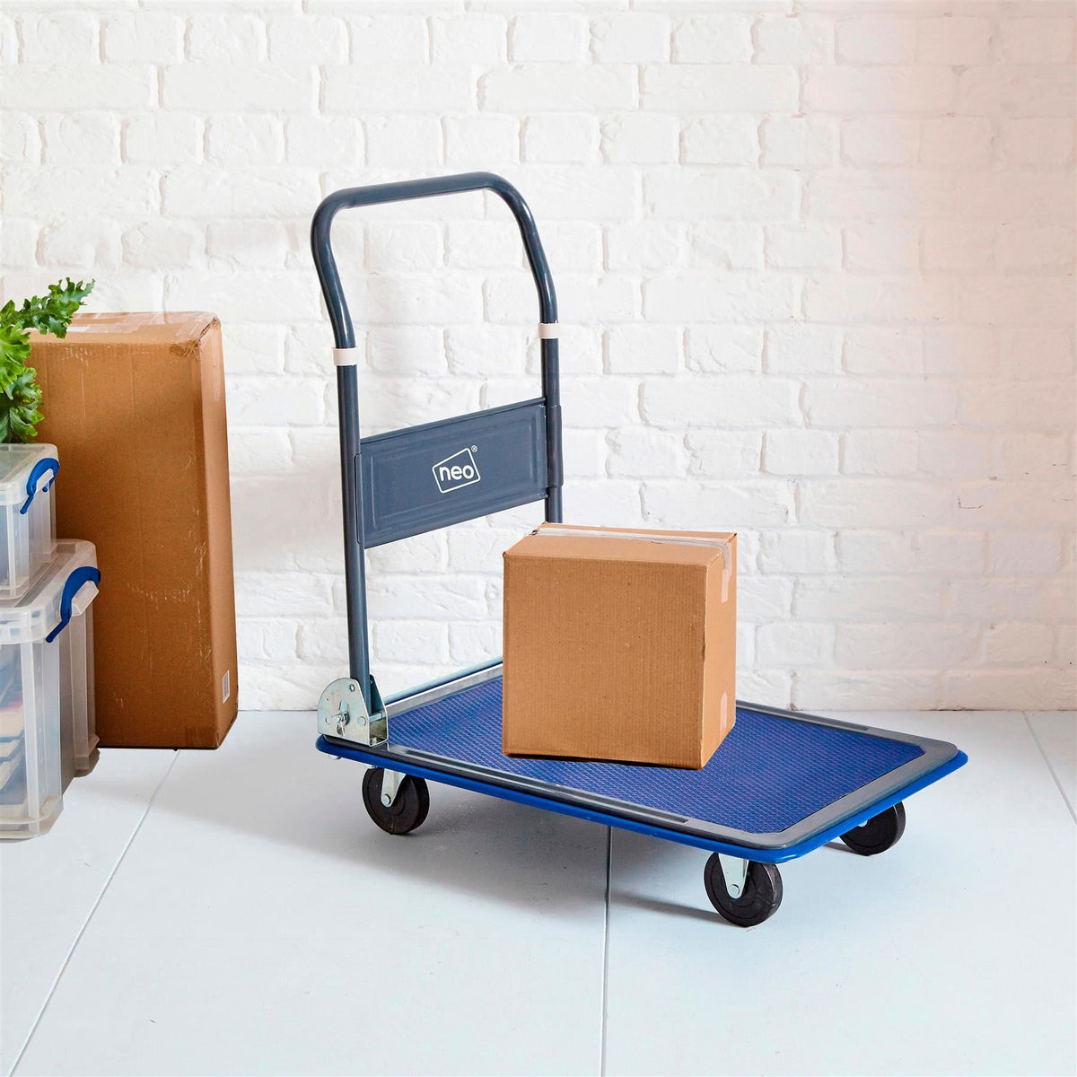 Heavy Duty Folding Platform Trolley with 360° Swivel Casters – 150kg Steel Hand Truck for Home & Garden