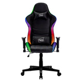 Black Faux Leather Gaming Office Chair with RGB LED Lights – 170° Recline, 360° Swivel, 130kg Capacity