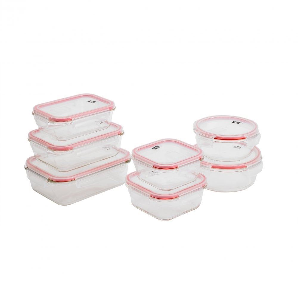 7-Piece Glass Food Storage Container Set with Vented Lids – Oven, Microwave & Freezer Safe