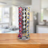 Lavazza Mio Revolving Capsule Holder for 32 Pods – 360° Rotating 4-Tier Chrome Coffee Pod Storage Rack
