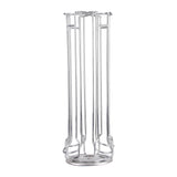 Lavazza Mio Revolving Capsule Holder for 32 Pods – 360° Rotating 4-Tier Chrome Coffee Pod Storage Rack