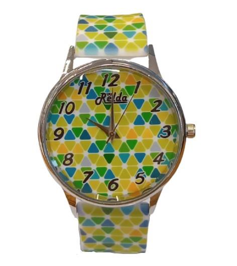 Relda Ladies Analogue Watch – Green Silicone Strap