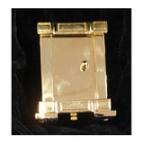 Miniature Rectangle French Mantel Clock in Polished Gold Solid Brass (IMP38) – Roman Numeral Design