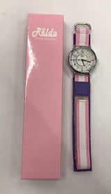 Relda Time Teacher Kids' Analogue Watch with Velcro Strap and Bold Numbers – Easy-Read Wrist Watch, REL81