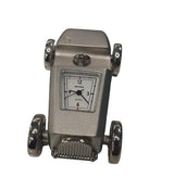 Miniature Car Clock in Silver Plated Solid Brass – Vintage Style Decorative Accessory, IMP66