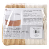 Vinsani Hand-Woven Cotton Rope Laundry Basket, 56 x 35.5cm – Foldable Storage Hamper with Handles
