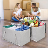 VINSANI 12 Pack Large Zip Moving & Storage Bags with Handles – Tear-Resistant Reusable Packing Bags, Grey