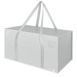 Vinsani 6 Pack Heavy-Duty Moving Bags with Zip and Handles, 50kg Capacity – Storage Organiser, Grey