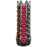 Vinsani 48 Pod Coffee Capsule Stand with 6 Wells – Organised Coffee Pod Holder, Black