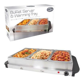 Quest 3-section buffet server and warming plate
