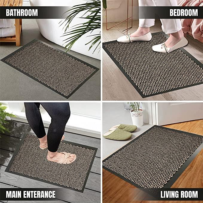 Heavy Duty Non-Slip Barrier Mat, 60 x 120 – Dirt and Moisture Absorbent Entrance Mat for High Footfall, Rust
