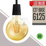 2 Pack E27 LED Edison Dimmable Filament Bulbs, 8W 800lm 2700K – Vintage Amber Glass, Warm White