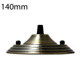LEDSONE 140mm Single Outlet Metal Ceiling Rose with Cord Grip – Drop Front Fitting for Pendants