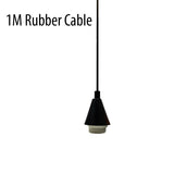 LEDSONE Black Cone Pendant Light Fitting with Ceiling Rose and 90cm Cable – E27 Suspension Lamp Holder Set