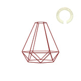Red Wire Cage Industrial Pendant Shade