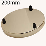Multi-Outlet Ceiling Rose with 3-Way Outlet, 120mm Diameter – Metal Light Plate for Chandeliers, French Gold