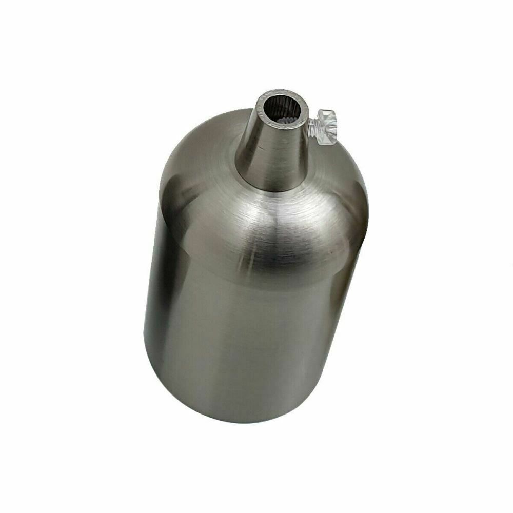 LEDSON Satin Nickel E27 Ceramic Lamp Holder – Retro Vintage Edison Screw Bulb Socket, 250V