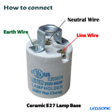 Black E27 Metal Lamp Holder for Vintage Edison Filament Bulbs – Aluminium Screw-On Bulb Socket, Antique Style
