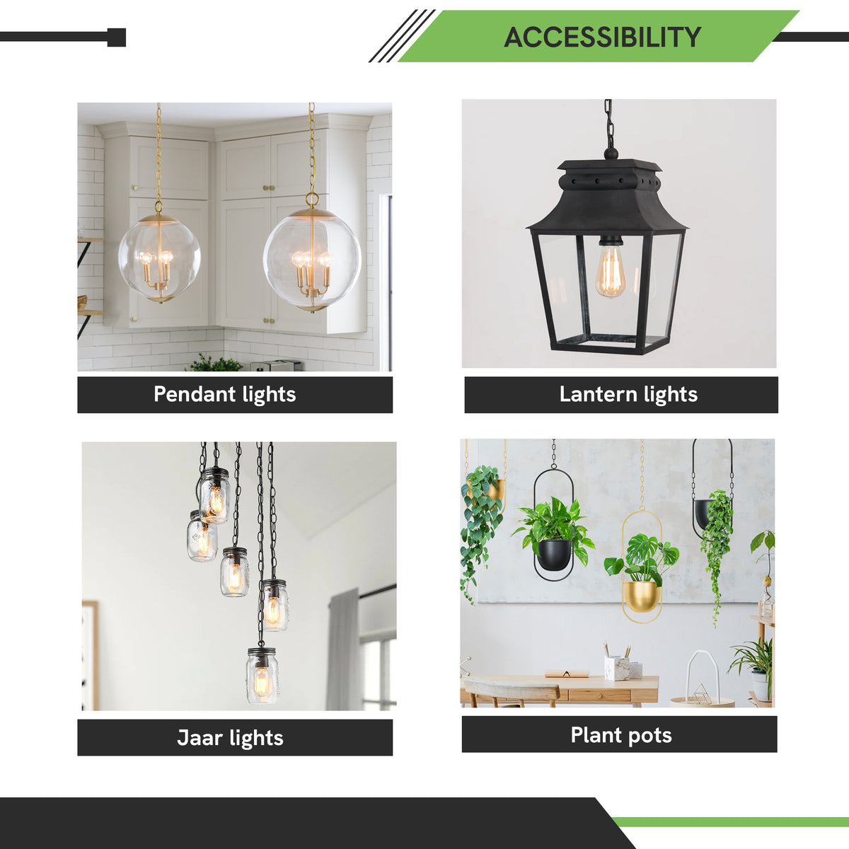 LEDSON Light Chain for Ceiling Pendant Lights & Chandeliers, 32mm x 17mm Openable Links – Sold per Metre