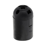 LEDSON Screw E27 Lamp Holder with Removable Lampshade Collar – Pendant Light Socket, Black