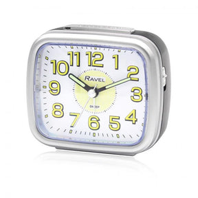 Ravel black and silver bedside alarm clock
