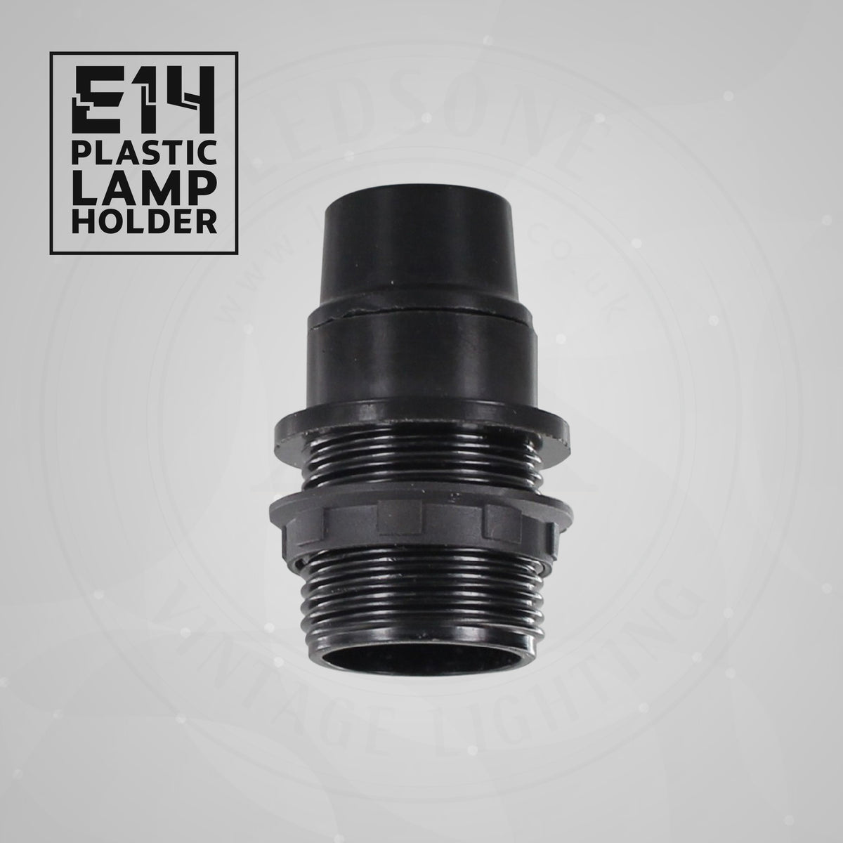 LEDSONE E14 Bulb Holder, Small Edison Screw SES Lamp Holder – Vintage Table Lamp Socket, Black