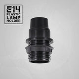 LEDSONE E14 Bulb Holder, Small Edison Screw SES Lamp Holder – Vintage Table Lamp Socket, Black
