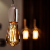LEDSONE Vintage Metal E27 Bulb Socket Lamp Holder – CE Certified Industrial Edison Fitting
