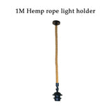 LEDSONE Vintage Pendant Light Fitting with E27 Lamp Holder & 95cm Hemp Cable – Dimmable Ceiling Hanging Light