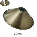 LEDSONE Modern Metal Cone Lampshade, Easy Fit Ceiling Pendant Shade – No Wiring, Green or Brushed Brass