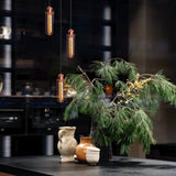 LEDSONE 3-Head Round Base Pendant Light with Rose Gold Wire Cages – Kitchen Island & Dining Room