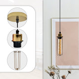 Single E27 Wire Cage Ceiling Pendant Light – Industrial Vintage Hanging Lamp, 95cm Adjustable Cord
