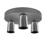 LEDSONE Satin Nickel Vintage 3-Way Semi Flush Ceiling Light with E27 Lamp Holders – Hallway, Bedroom & Kitchen