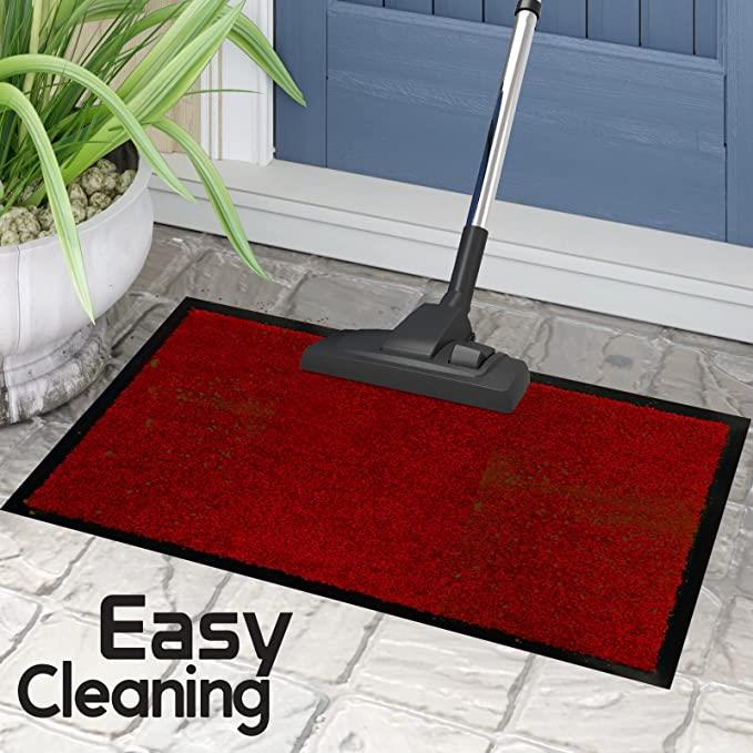 Arran Dirt-Trapping Barrier Mat, 120 x 180cm – Non-Slip Entrance Mat, Red