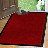 Arran Dirt-Trapping Barrier Mat, 120 x 180cm – Non-Slip Entrance Mat, Red