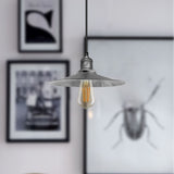 Single Head Vintage Pendant Light with Brushed Brass Metal Shade – Hanging Lamp for Kitchen & Dining