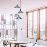 LEDSONE Industrial 3 Head Cone Cluster Ceiling Pendant Light, E27 Base, Adjustable Cord – Metal Fitting