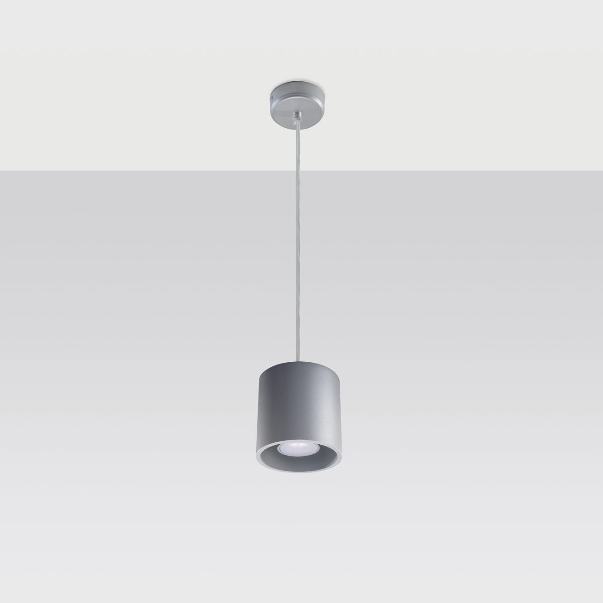 Sollux Lighting Orbis Modern Aluminium Pendant Lamp, GU10 – Grey
