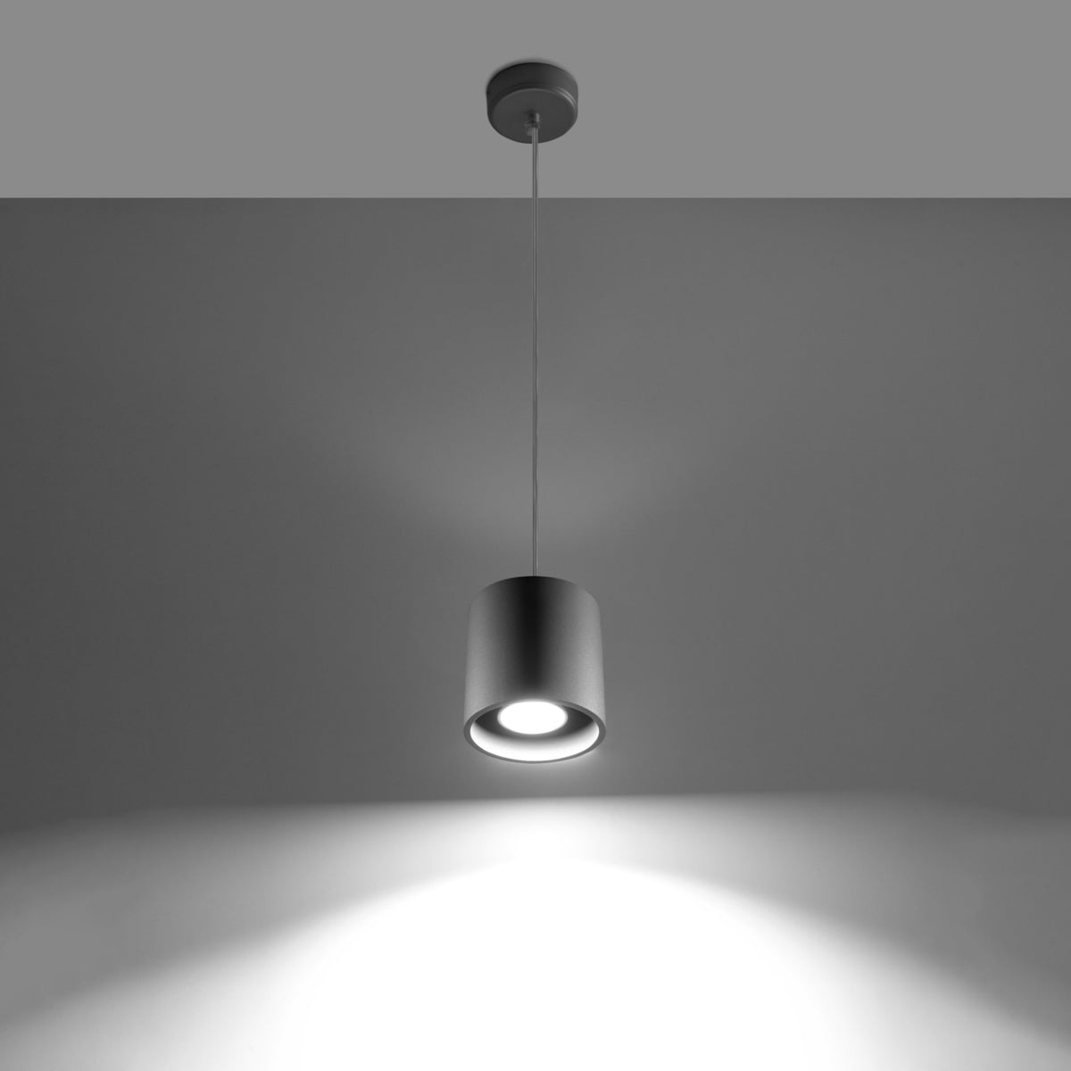 Sollux Lighting Orbis Modern Aluminium Pendant Lamp, GU10 – Grey