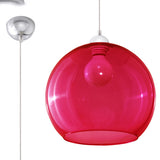 Ball Glass & Steel Pendant Light, E27