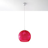Ball Glass & Steel Pendant Light, E27