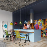 Ball Glass & Steel Pendant Light, E27