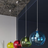 Ball Glass & Steel Pendant Light, E27