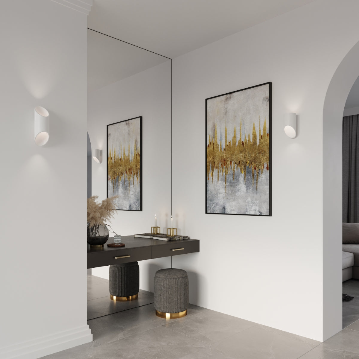 Sollux Lighting Penne Aluminium Wall Lamp with G9 Fitting – Modern Design Wall Light, White