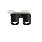 Sollux Lighting Orbis Aluminium Ceiling Lamp with 2 x GU10 Fittings – Modern Design Ceiling Light, Black