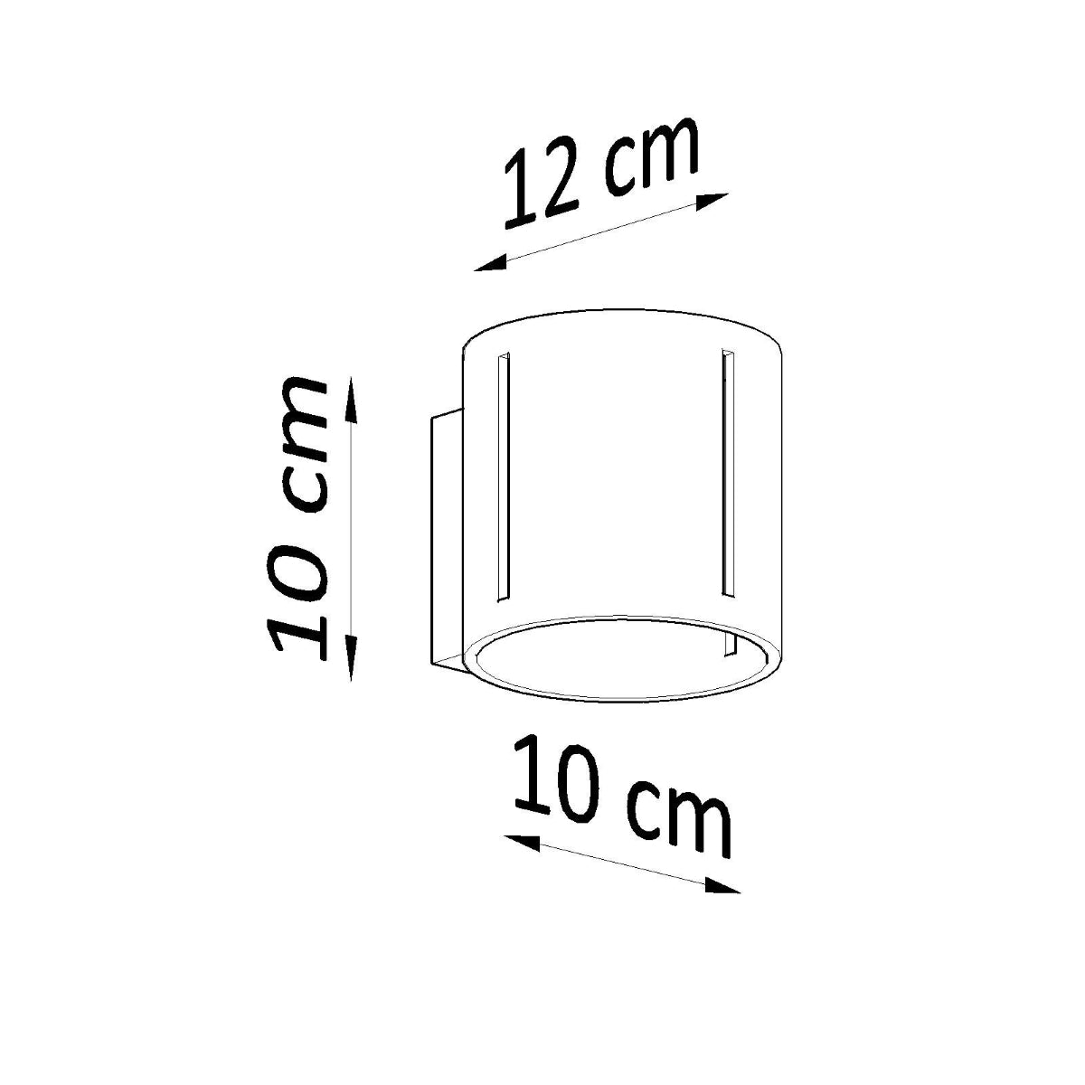 Sollux Lighting Inez Aluminium Wall Lamp with G9 Fitting – Modern Design Wall Light, Black
